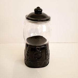 Black GUMBALL Jar Canister Target Bullseye NEW